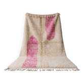 Tapis en laine naturelle tissé main artisanale traditionnelle 2/3 m