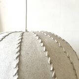 Italian suspension lamp, cocoon ball in resin, 1970s design.