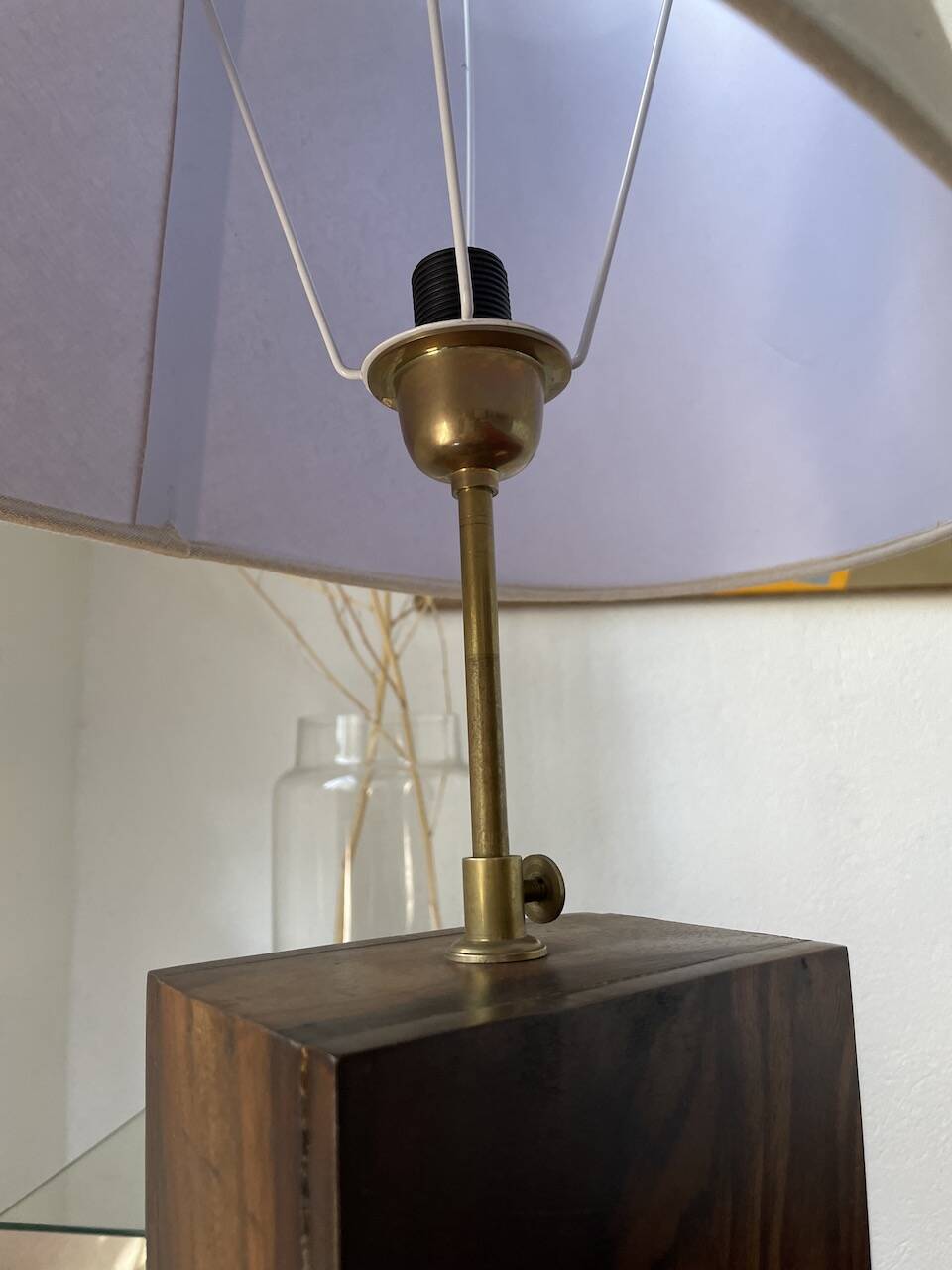 1950s wooden table lamp