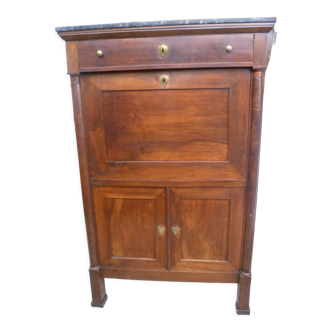 Secretary slaughtering Louis Philippe XIXth in walnut top marble