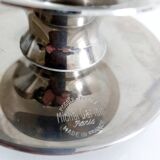 Vintage stainless steel and crystal flower stand