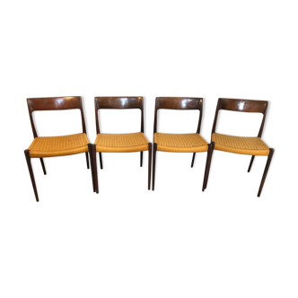 Set of four chairs Möller 77 rope