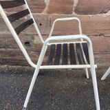 Set of 8 vintage terrace garden chairs 1970