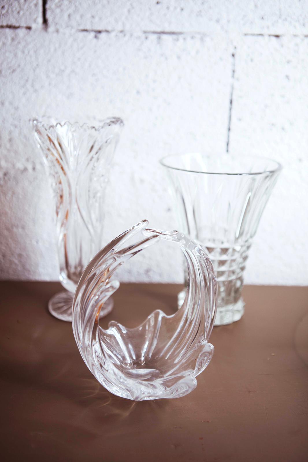 Empty crystal pocket ashtray