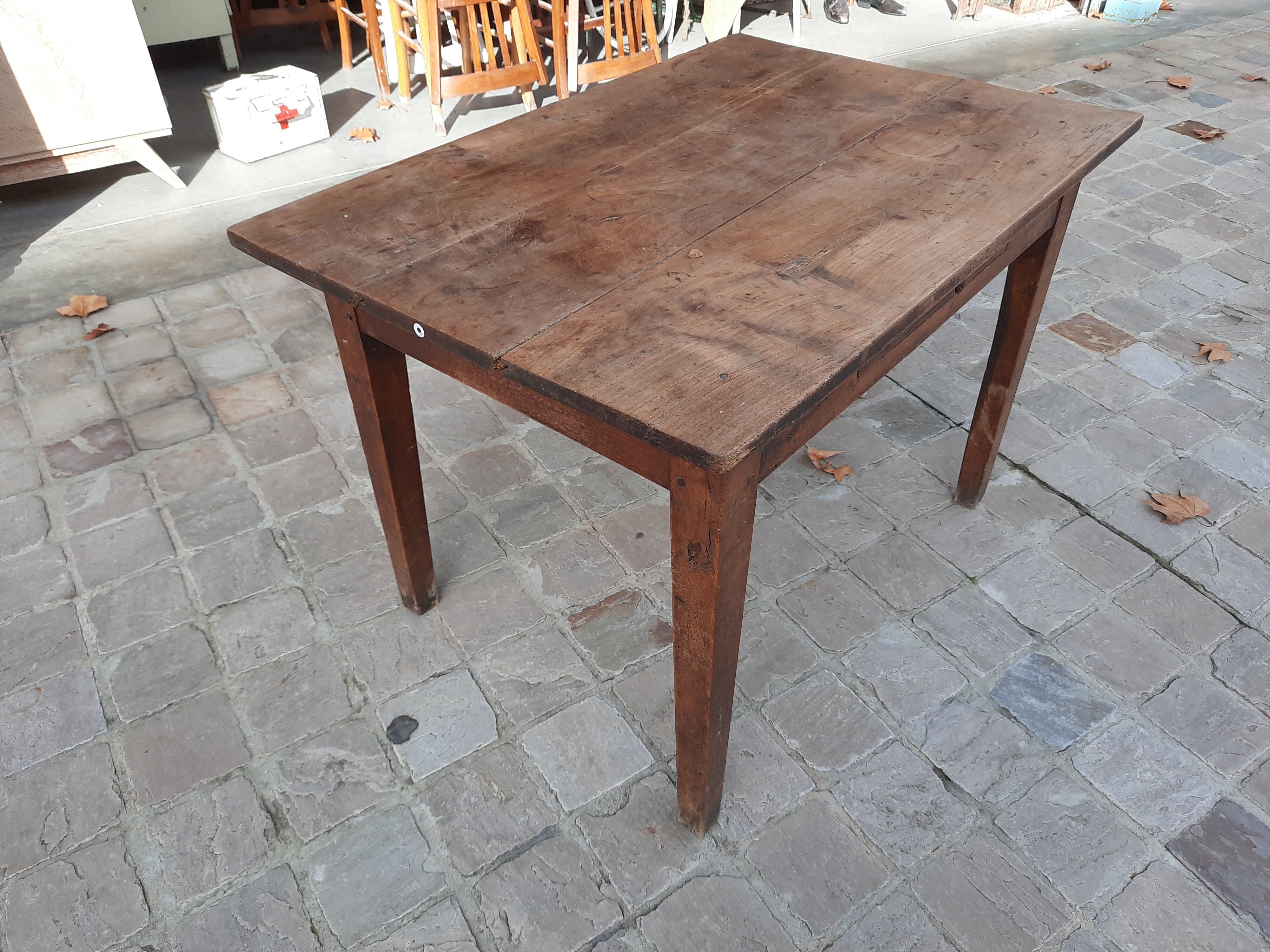 Vintage old farm table
