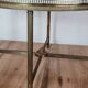 Round coffee table neo-classic 50s brass & glass