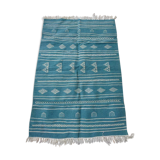 Kilim blue and white handmade  95x140cm