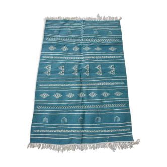 Kilim blue and white handmade  95x140cm