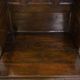 Antique English hooded lambing chair from the 18th century with hood shape