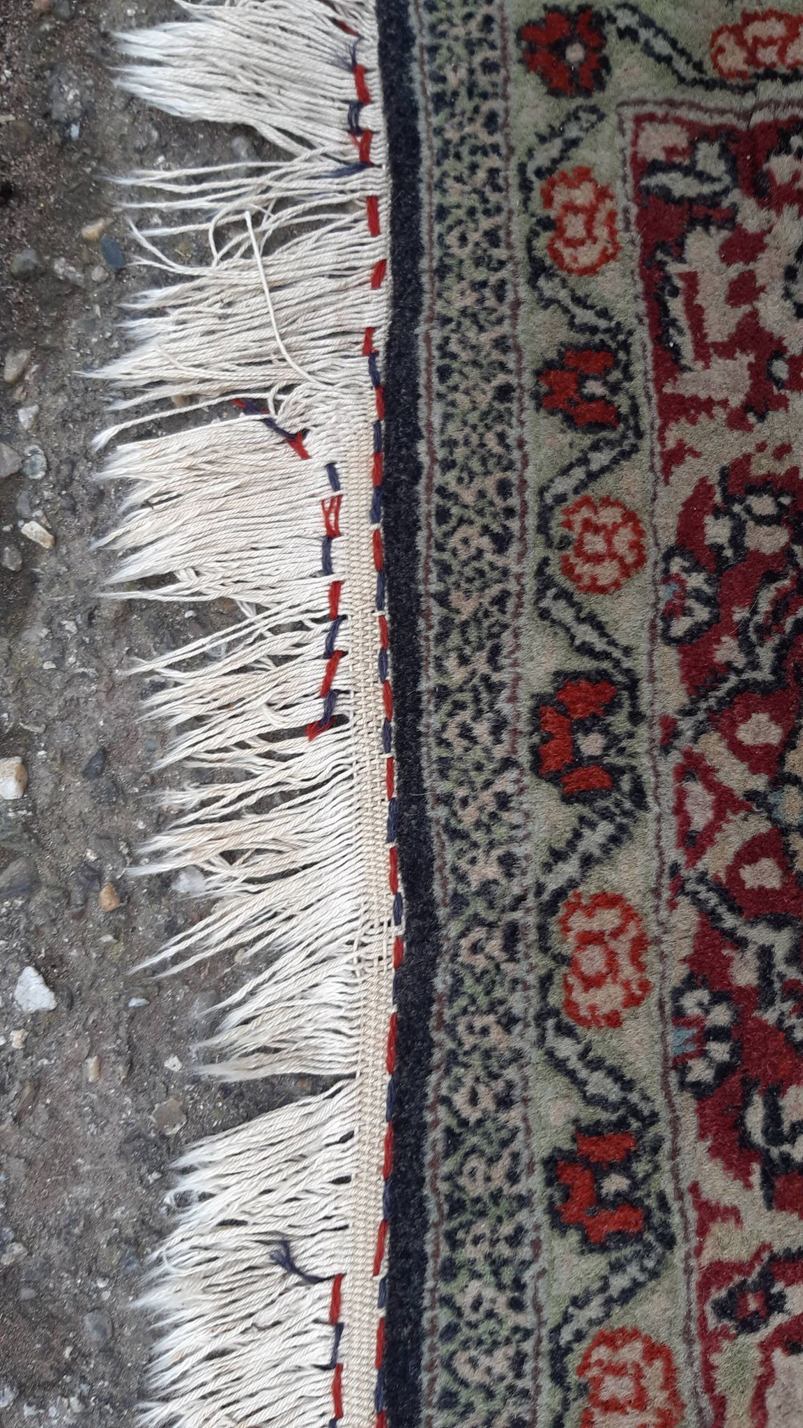 Tapis ancien kashmir laine et soie 144x93cm