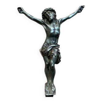 Christ en bronze doré, signé, 18eme, France