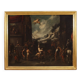 Great 17th-century religious painting, Martyrdom of Saint Lawrence