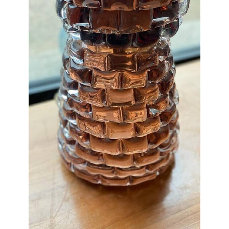 Contremporary" Rostrato" Fumè Murano Glass Table Lamp