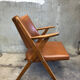 Fauteuil dal vera vintage circa 1950