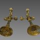 Paire De Candelabres En Bronze style Restauration XIXeme Siecle