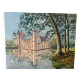 Francis Sachy "Château de Trécesson, Morbihan" oil on panel