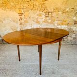 Extendable dining table with butterfly extensions in rosewood circa 60's