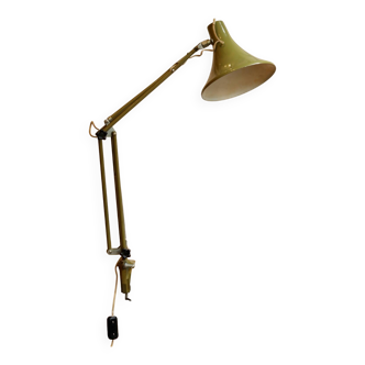 Lampe d'atelier vert olive 1960