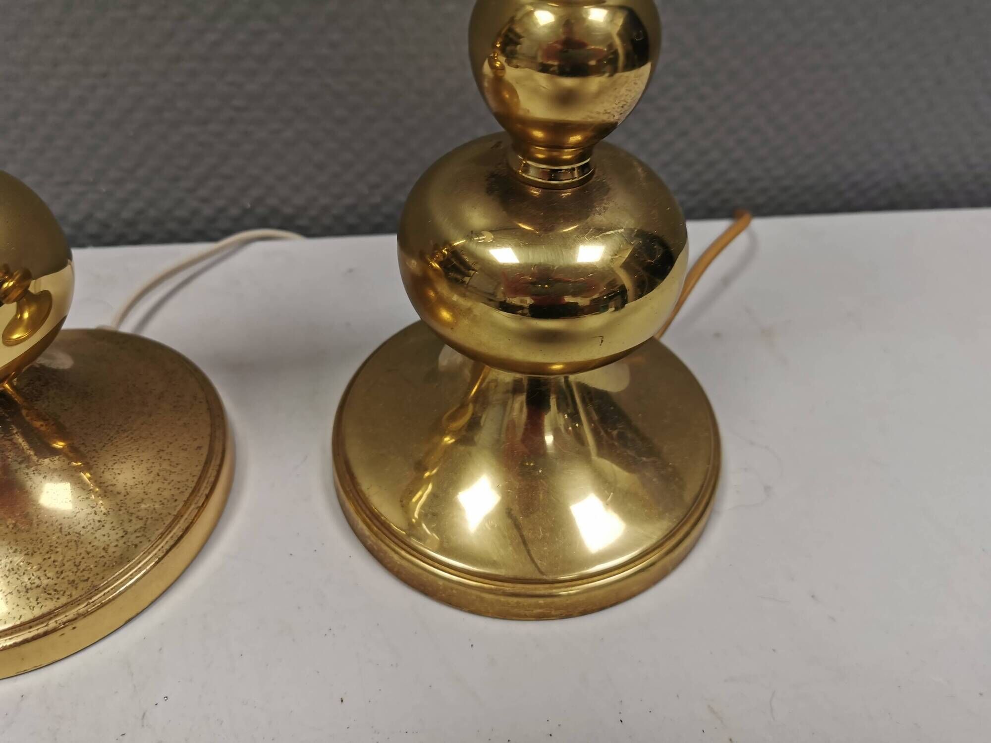 A set of beautiful table lamps in brass from Danish Frandsen Lighting 1980s