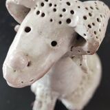 Antique zoomorphic sculpture in glazed terracotta