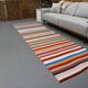 Vintage colourful flat kilim hallway rug 90x306 cm