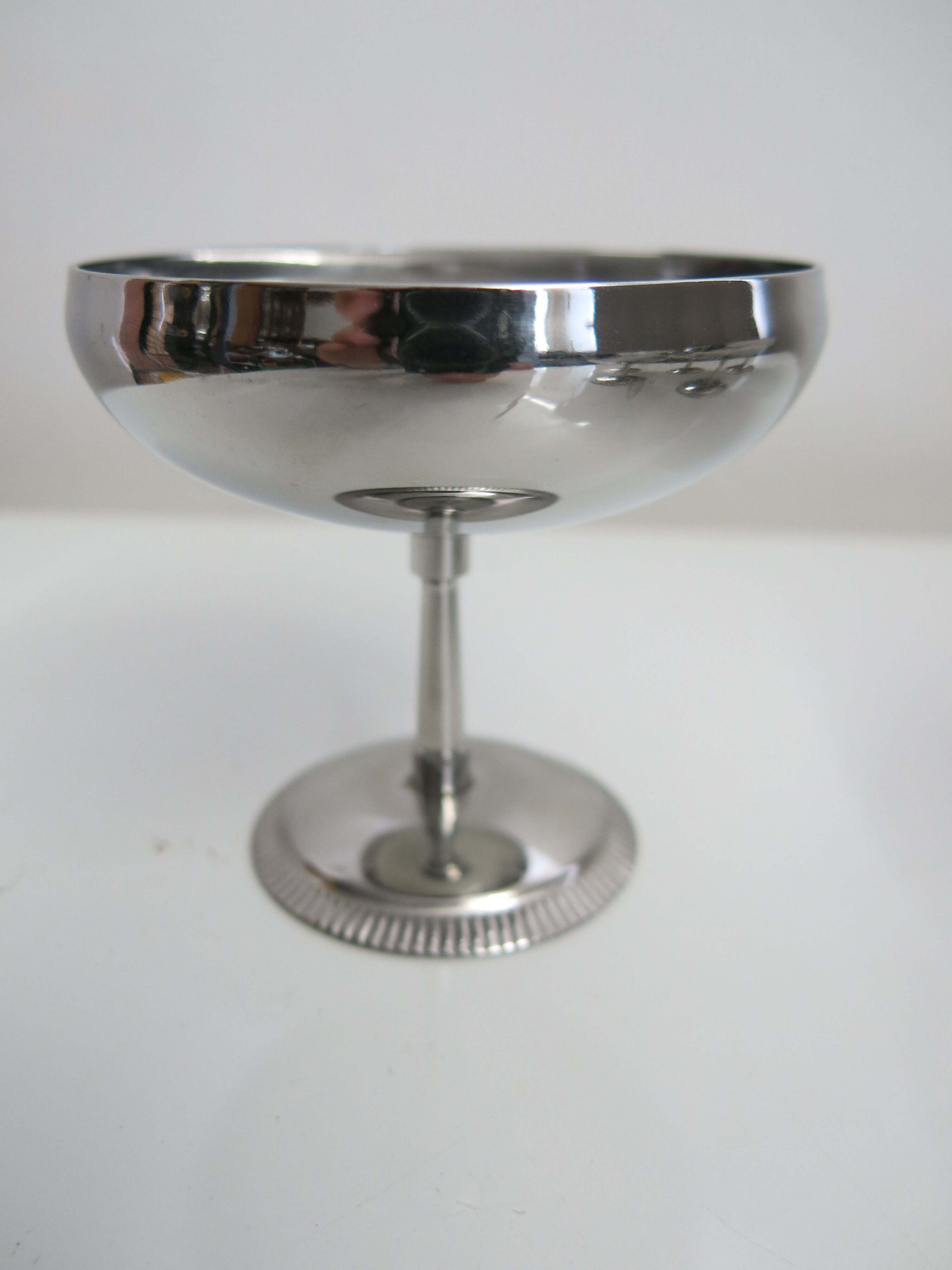 Set of six stainless steel cups from Letang-Rémy