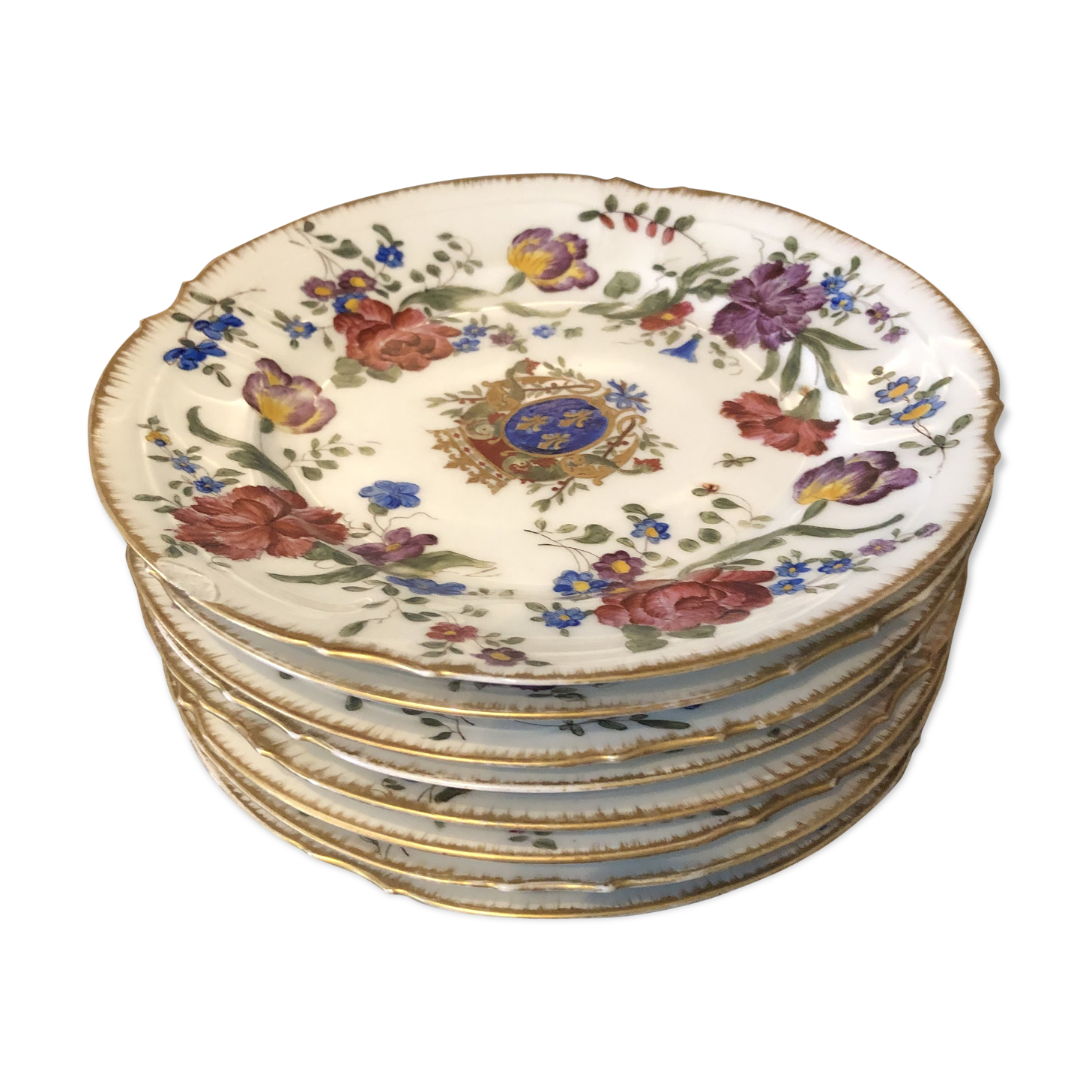 Set of six plates of Meissen