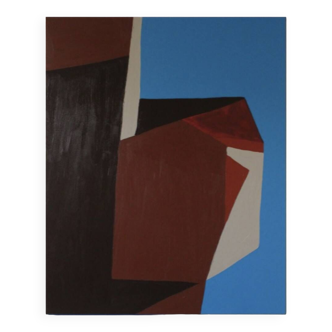 Abstrait contemporain "Building" 73x50 cm