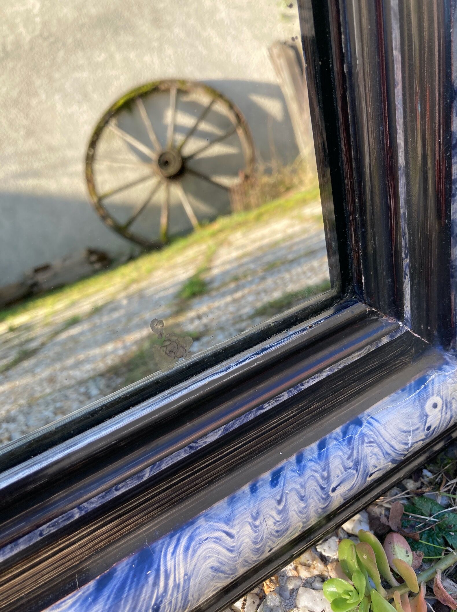 Antique Louis Philippe mirror 69x54cm