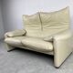 Leather Maralunga sofa by Vico Magistretti for Cassina