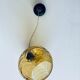Suspension boule en verre ambré