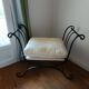 Artistic wrought iron pouf design