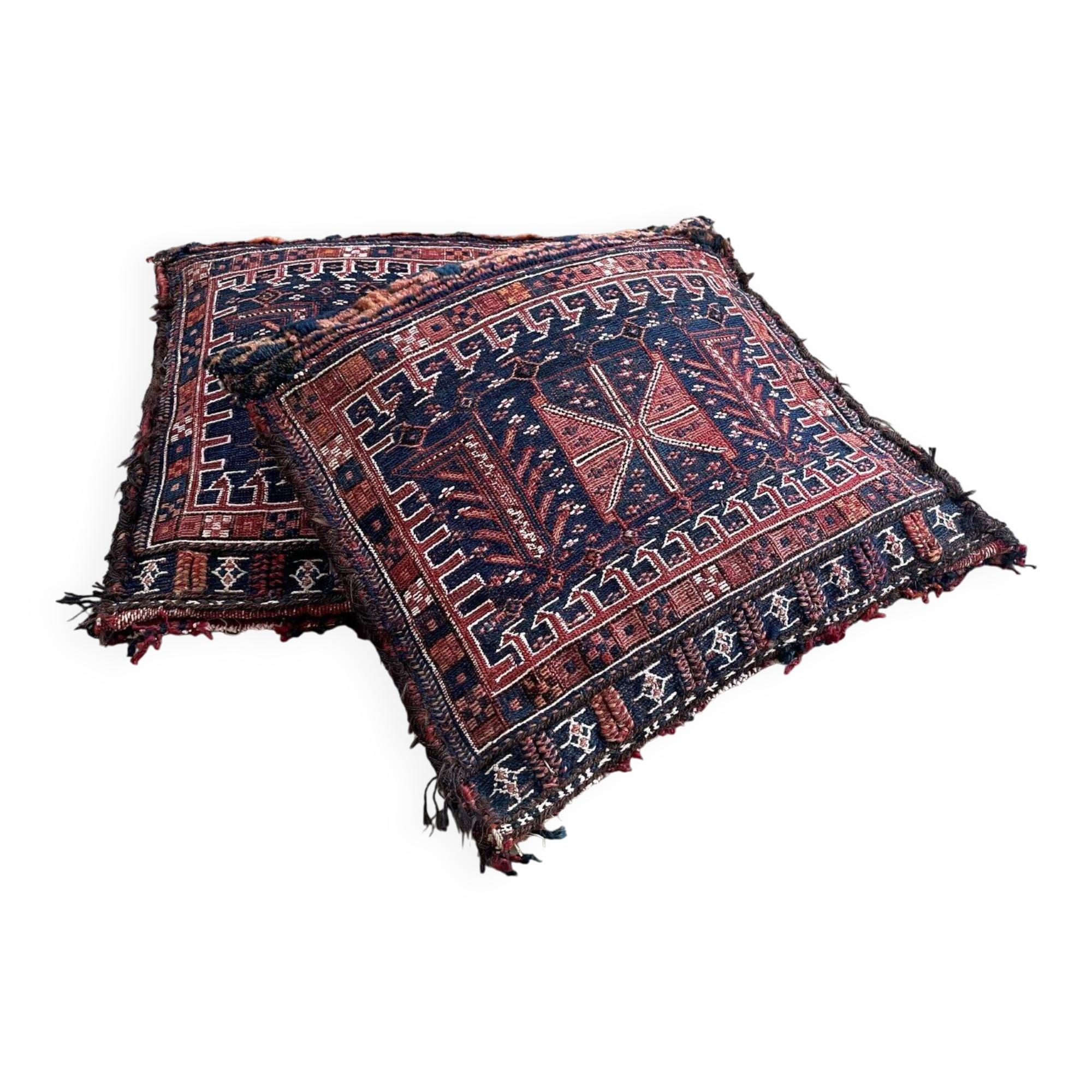 Set of Bachtiar Soumack cushions, Afghanistan, early 1900s
