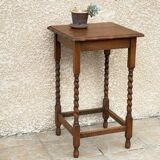 Side table in the countryside style in turned wood