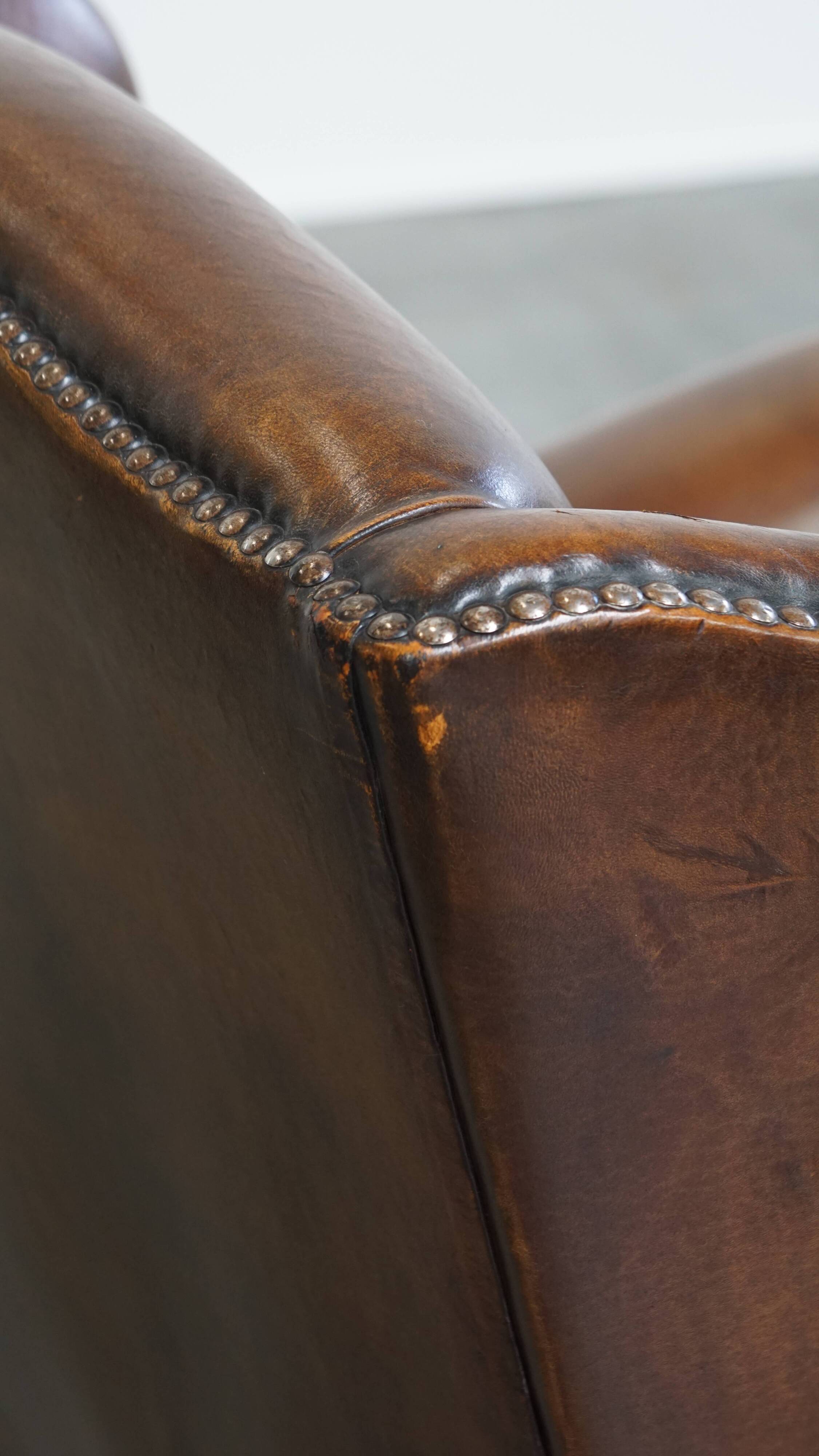 Wingback Chair in Sheepskin Leather