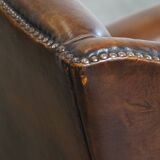 Wingback Chair in Sheepskin Leather