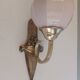 Ancienne applique art nouveau - Bronze et opaline