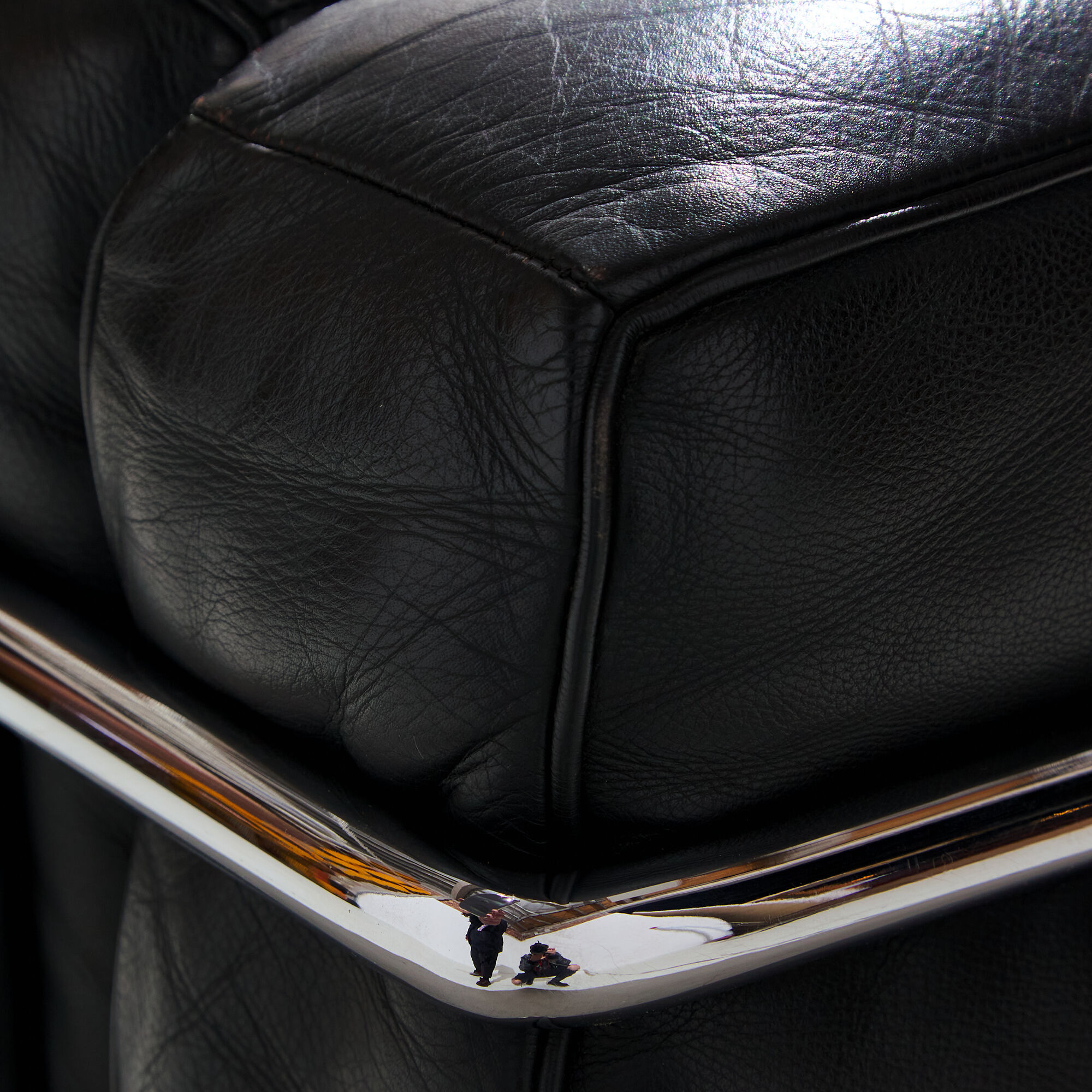 Fauteuil en cuir LC3 de Le Corbusier pour Cassina
