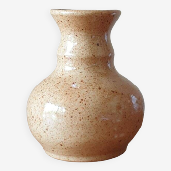 Beige glazed stoneware vase