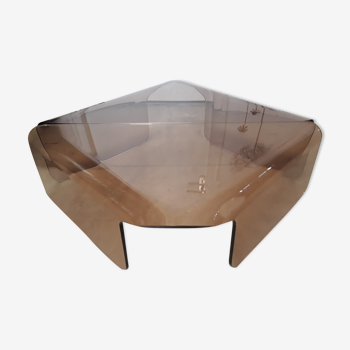 Table basse plexiglas fumé