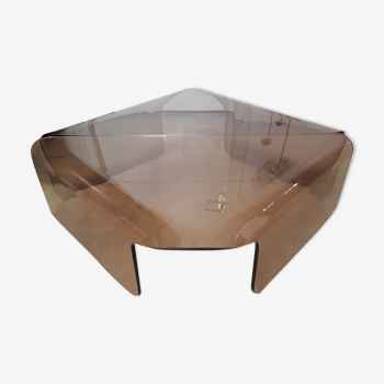 Smoked plexiglas coffee table