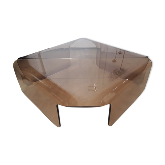 Table basse plexiglas fumé