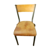 Chaise enfant écolier bois & métal