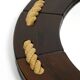 Huge 1970s maritime round pine wood wall mirror from Denmark | ∅ 89cm