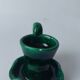 Green ceramic candlestick holder