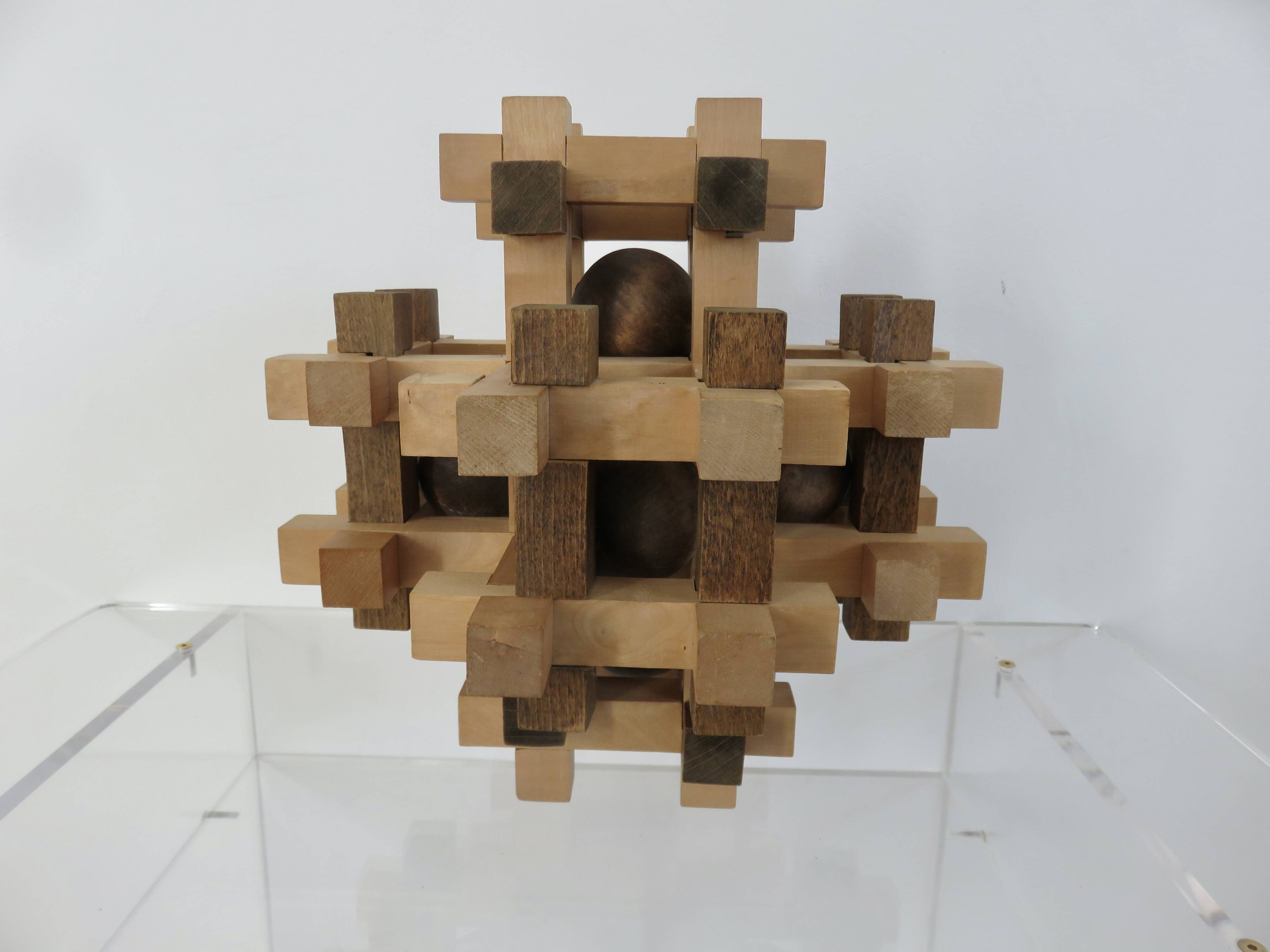 XXL wooden puzzle, multi-balls, 1970