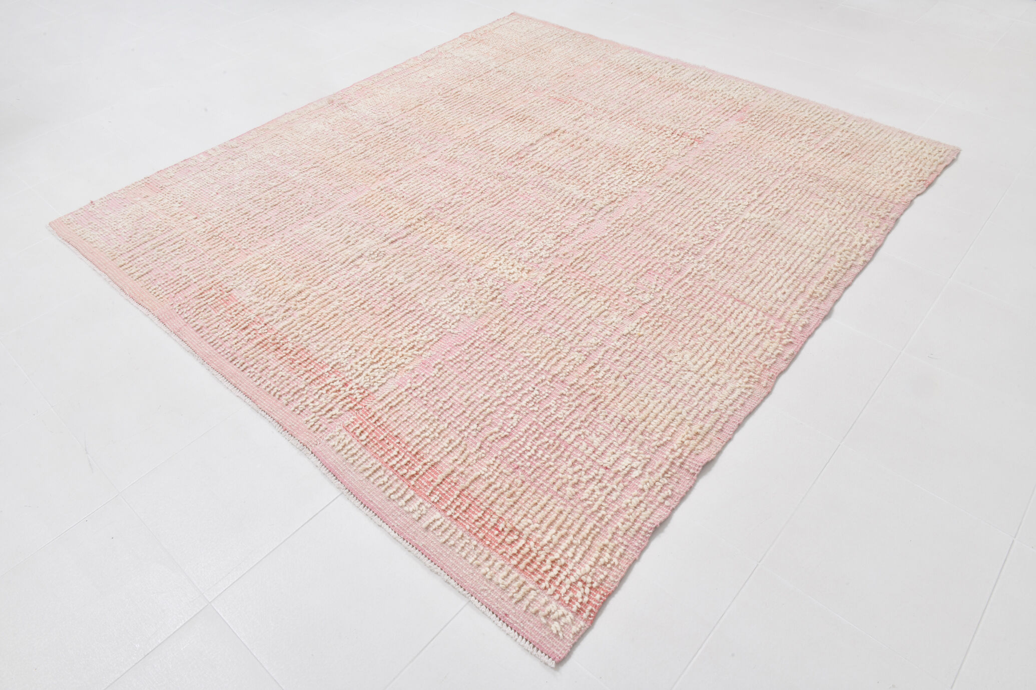 Tapis turc rose Kilim Blush 7x8, 228x248cm