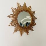 Rattan sun mirror