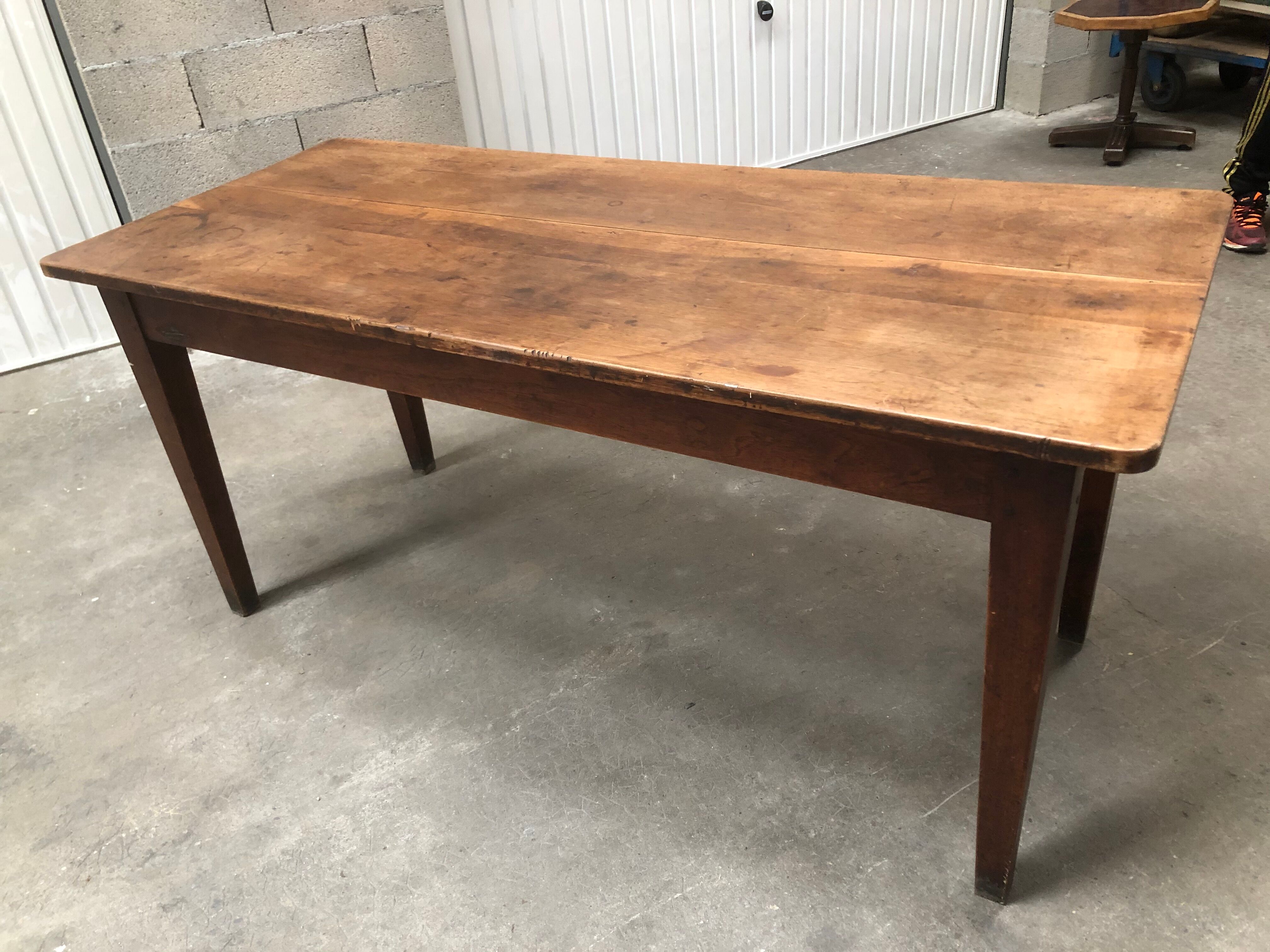 large walnut bistro table