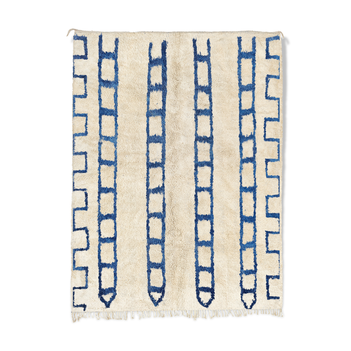 Modern Moroccan carpet white 90x150cm